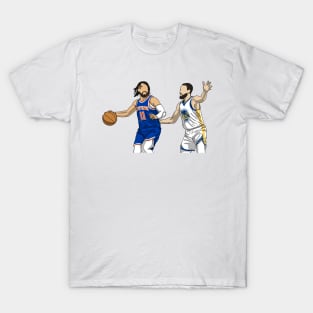 Jalen Brunson Vs Steph Curry T-Shirt